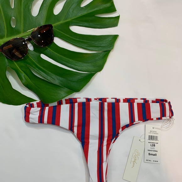 NWT SET B Swim Halter Bikini Top‎ + Brazilian Bottom XS Small Medium Large - Picture 6 of 8